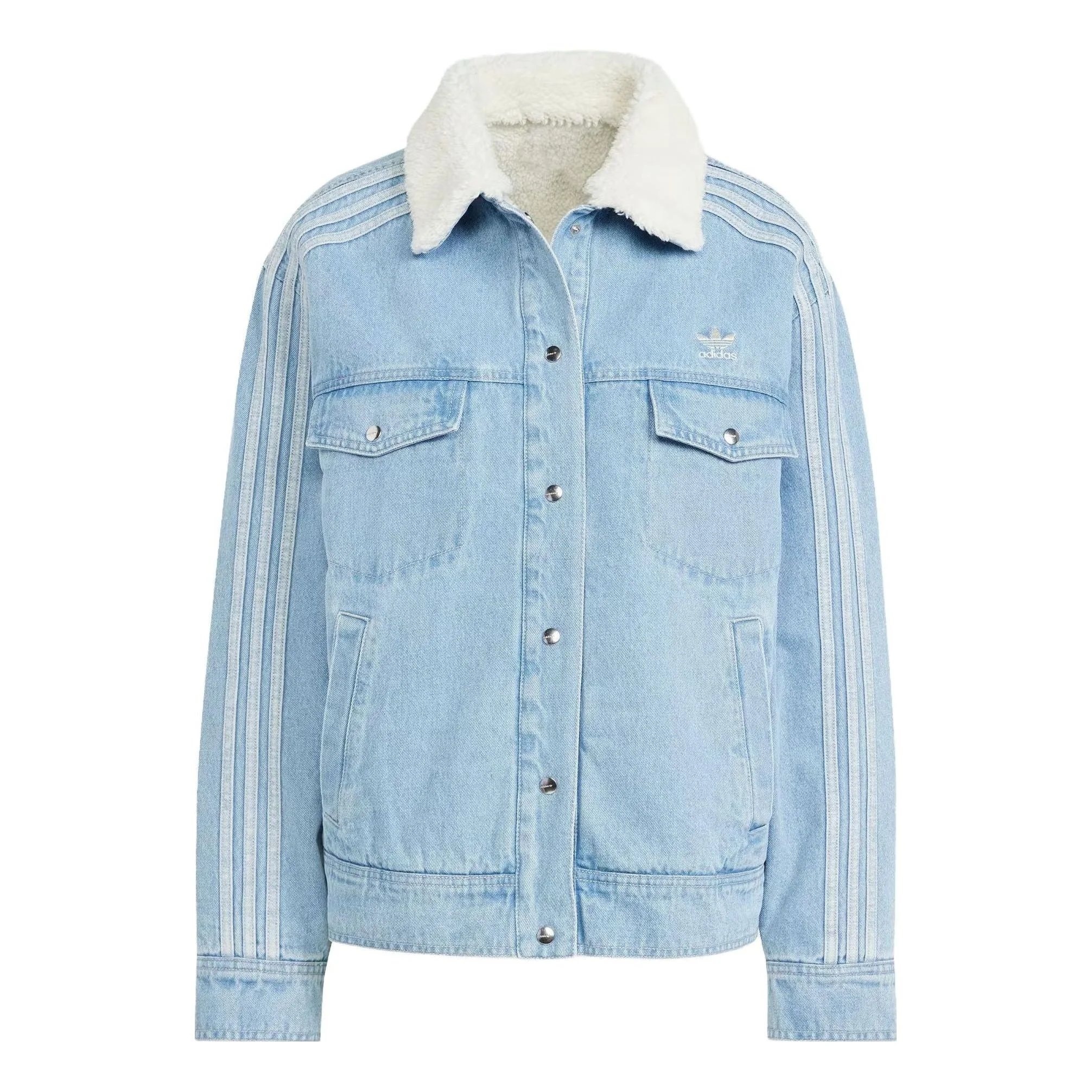 (WMNS) adidas originals Neutral Court Denim Jacket 'Blue' IS5250 - 1
