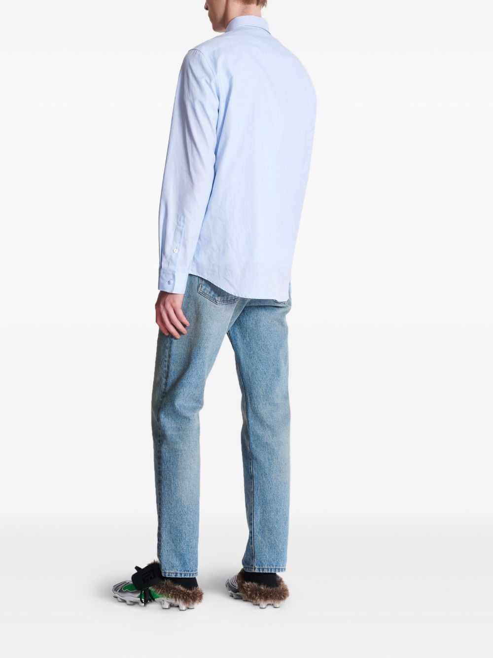 logo-embroidered shirt - 4