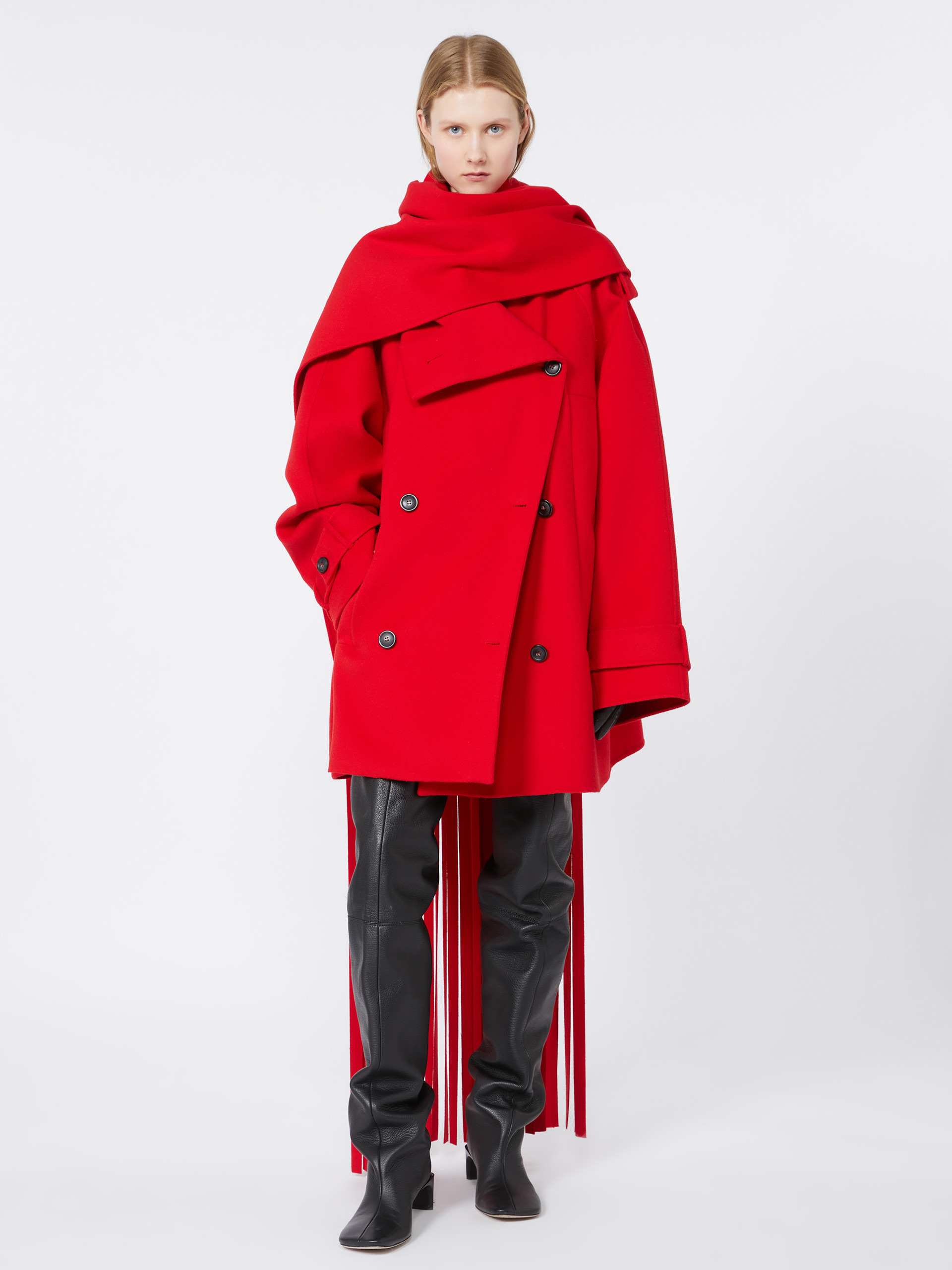 BOUQUET1234 Short trench coat in wool - RUNWAY - 2