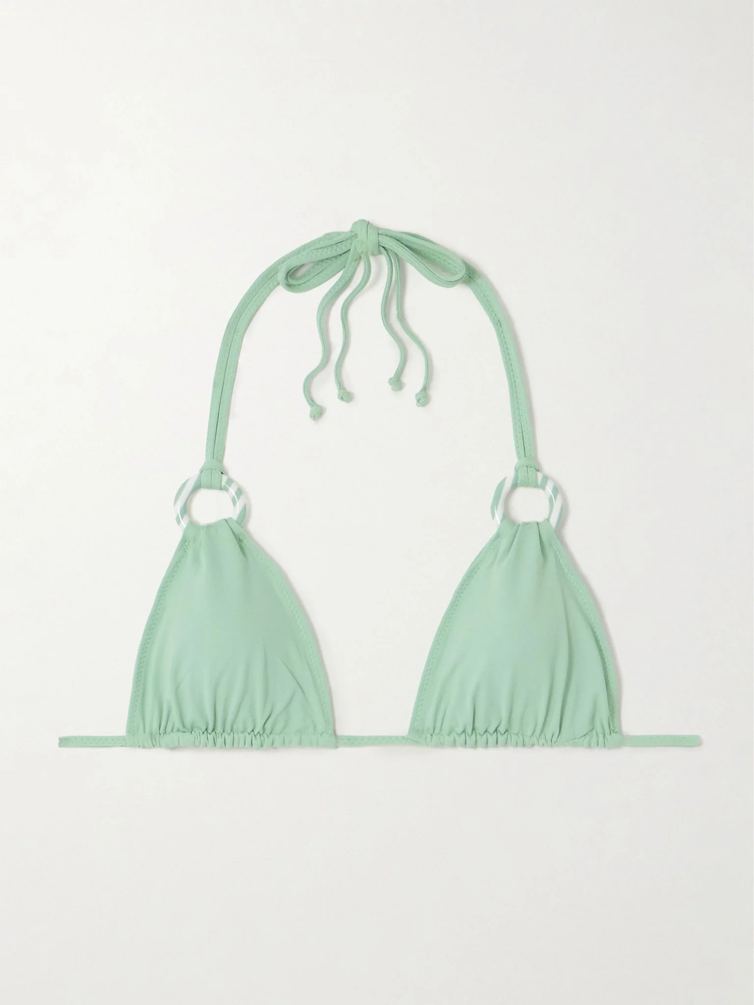 Del Mar embellished triangle bikini top Mint - 1