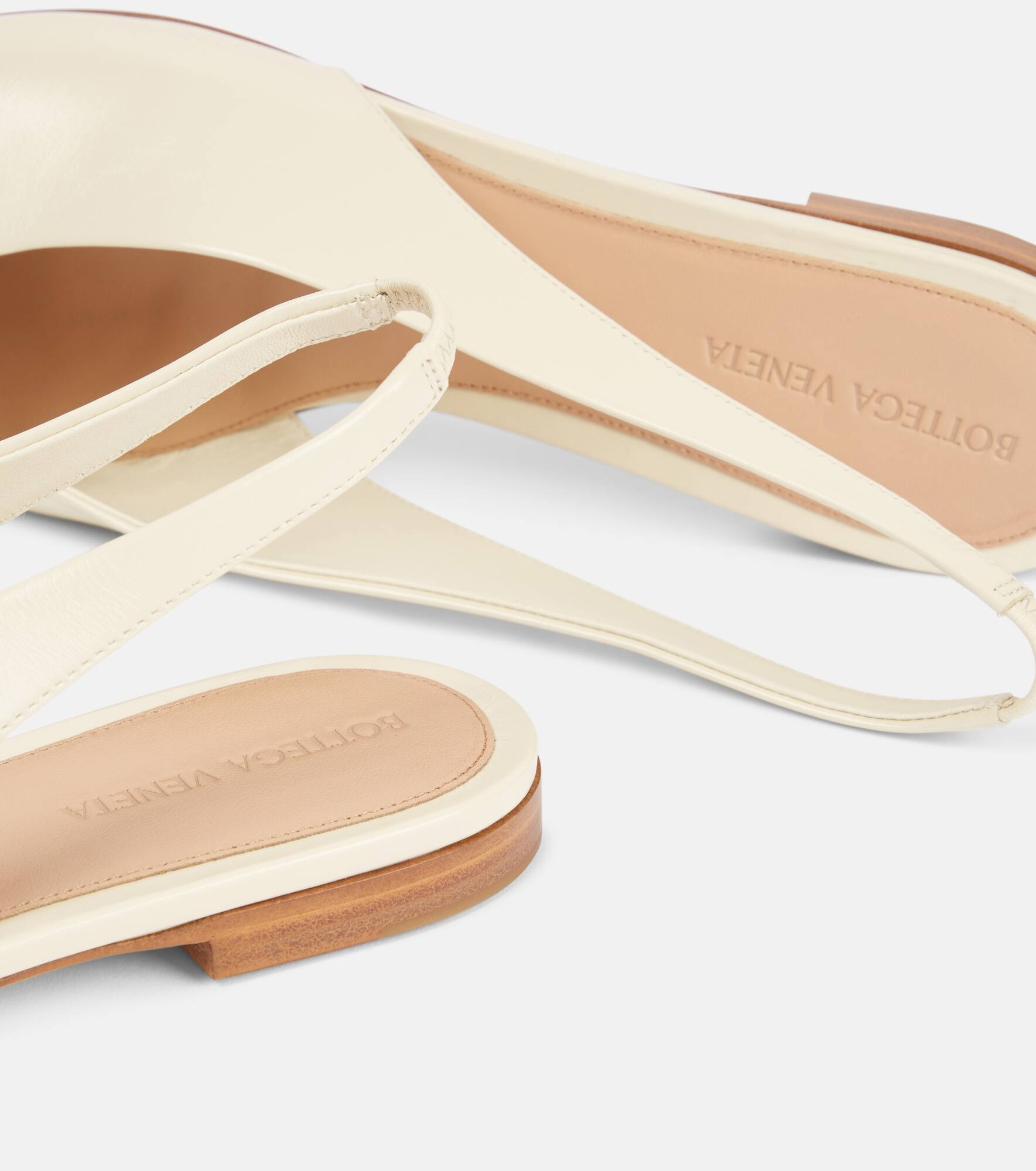 Sofia leather slingback flats - 5