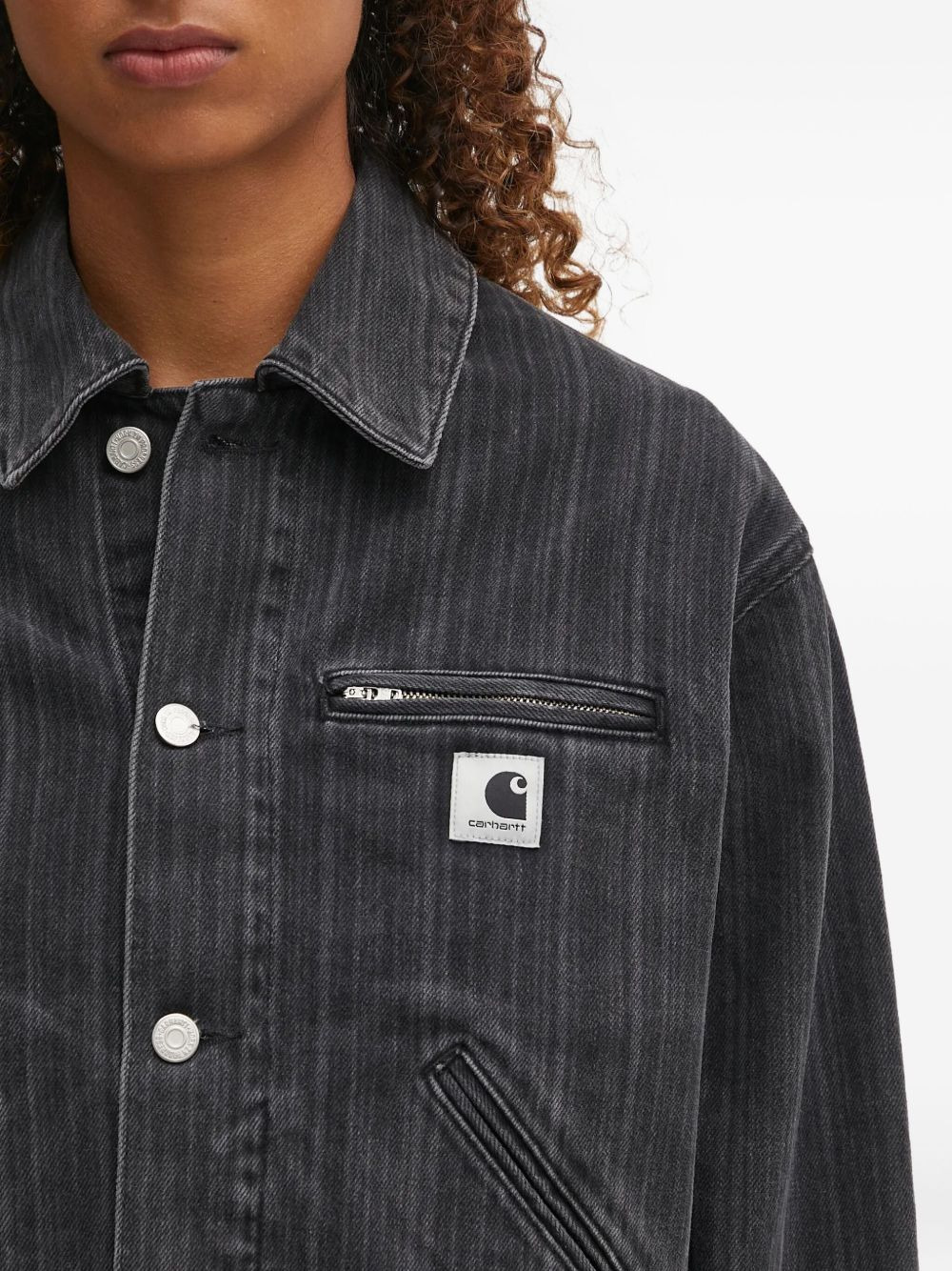 zip-pocket denim jacket - 4