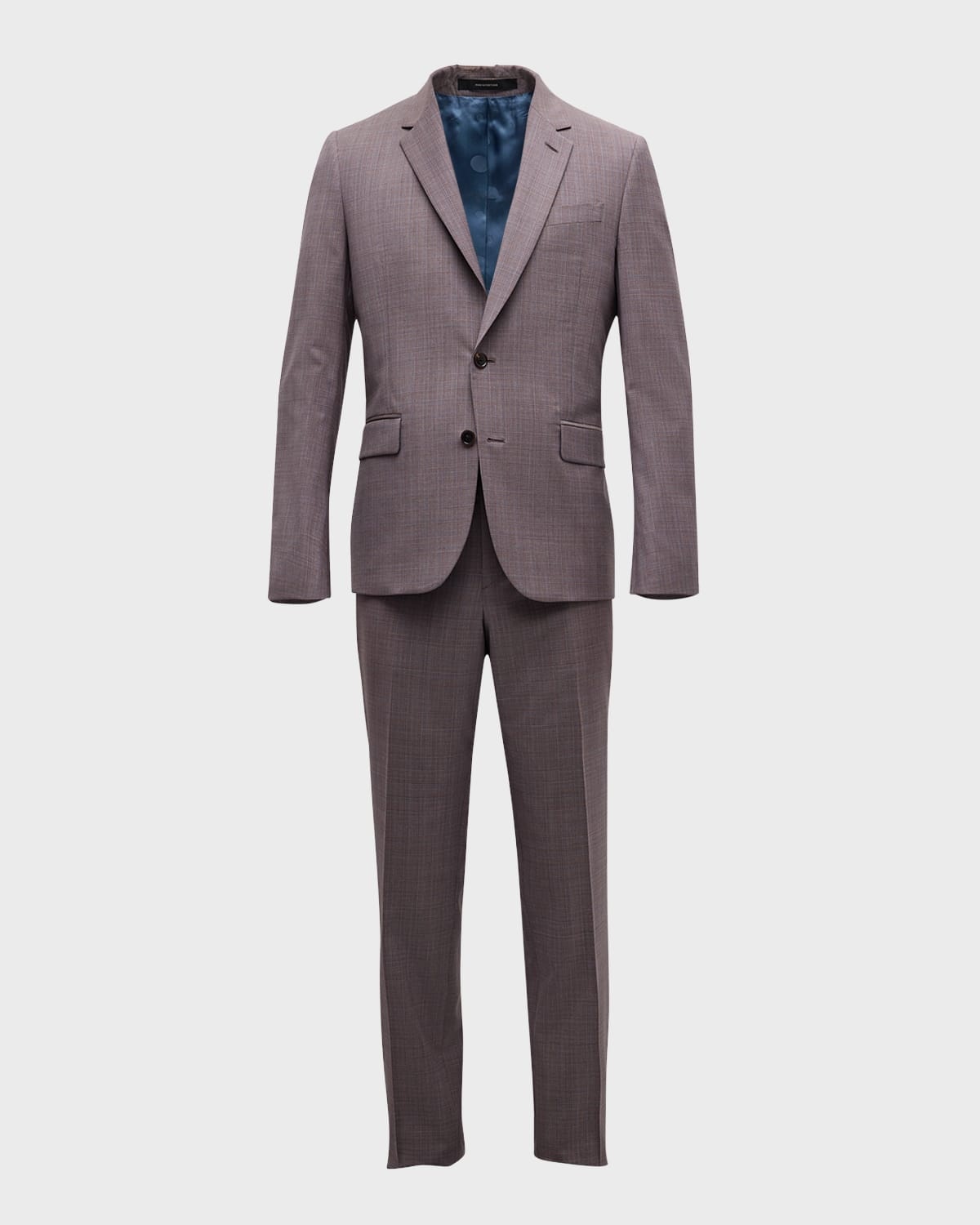 Men's Melange Plaid Suit - 10