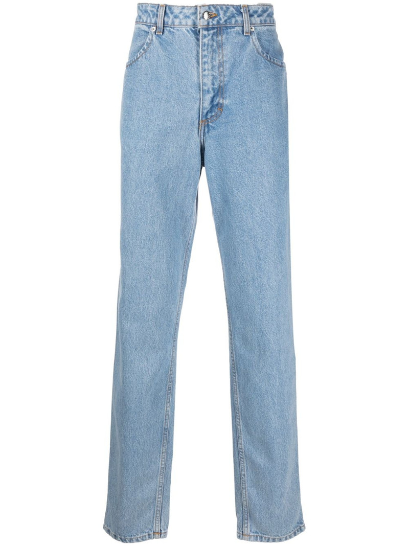 mid-rise straight-leg jeans 1
