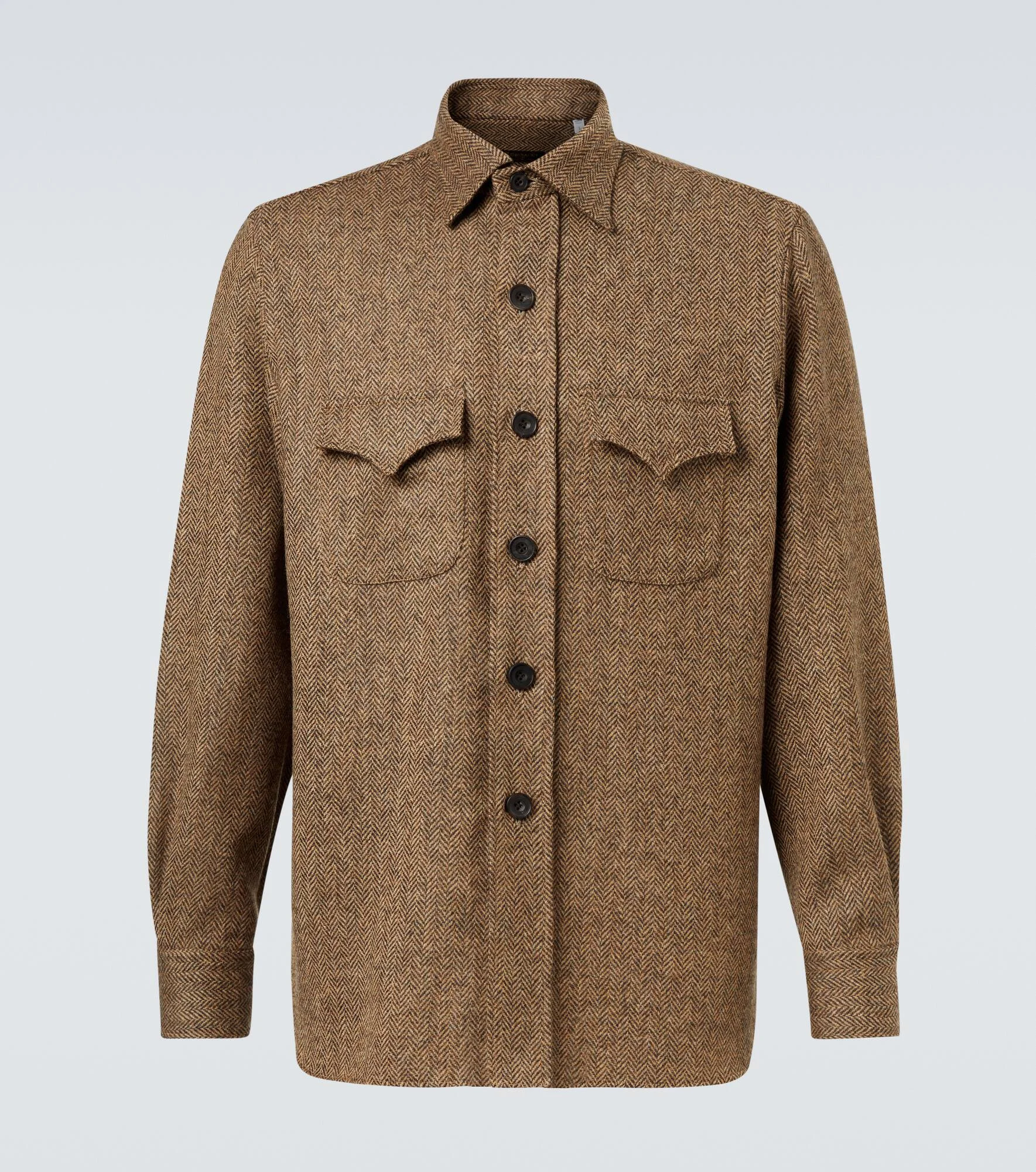 Herringbone wool Western shirt - 1