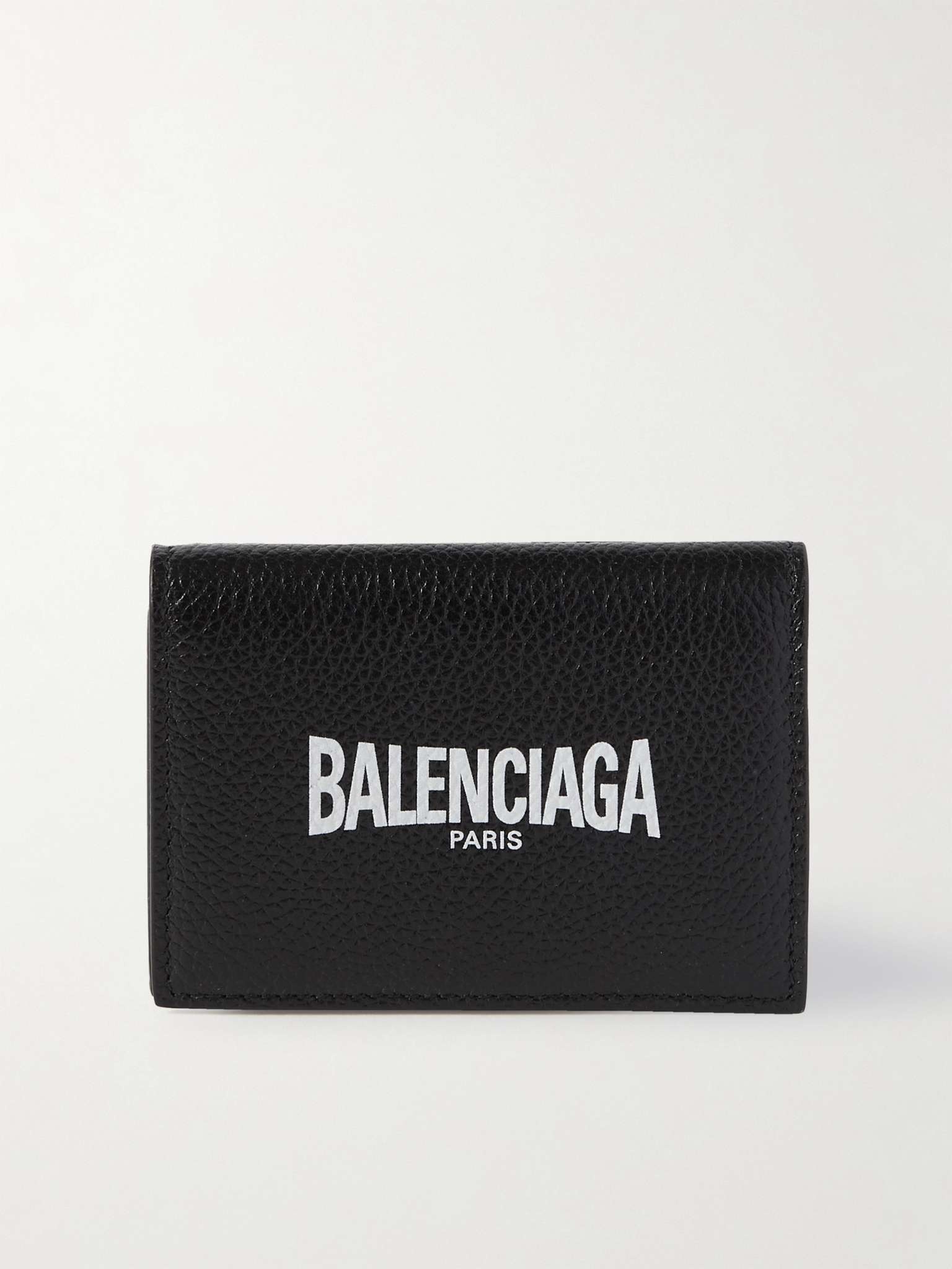 Logo-Print Full-Grain Leather Billfold Wallet - 1