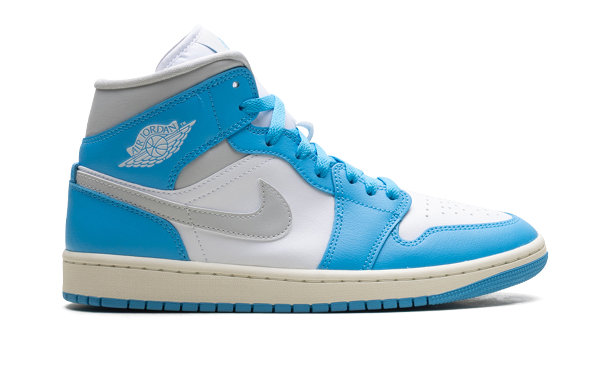 Jordan 1 Mid WMNS "Dark Powder Blue White Sail Neutral Grey" - 6