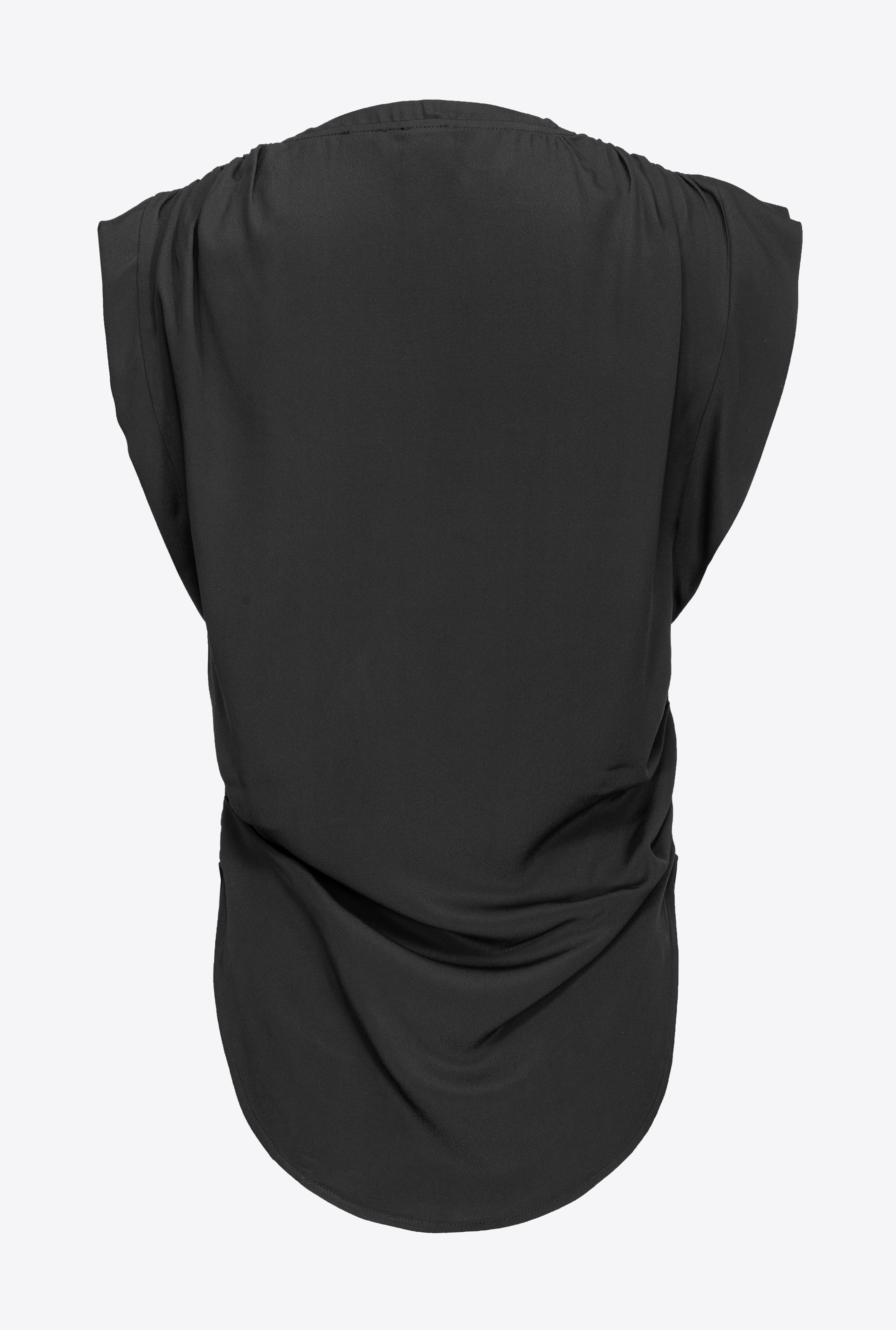 SILK-BLEND BLOUSE WITH CURVED HEM - 6