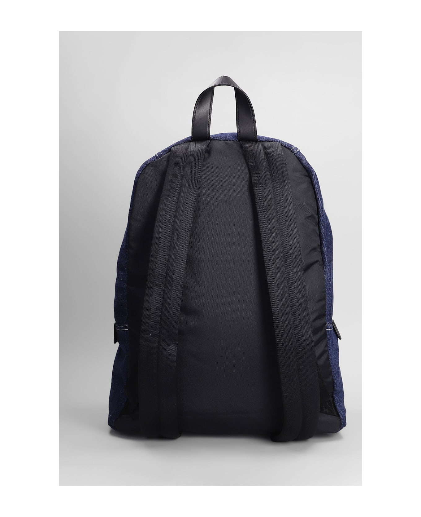 The Large Backpack Backpack In Blue Cotton - 3