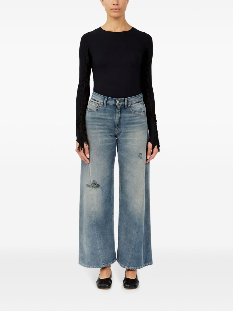 MM6 Maison Margiela distressed wide-leg jeans outlook