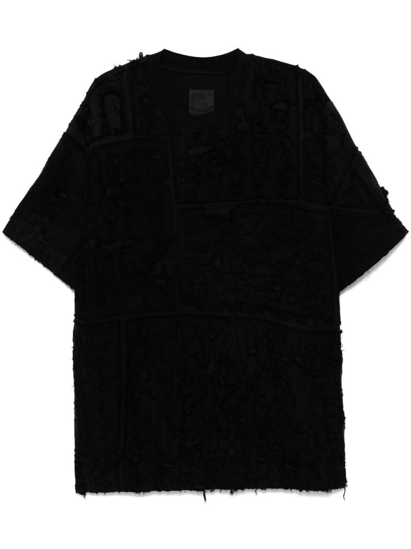 distressed effect T-shirt 1