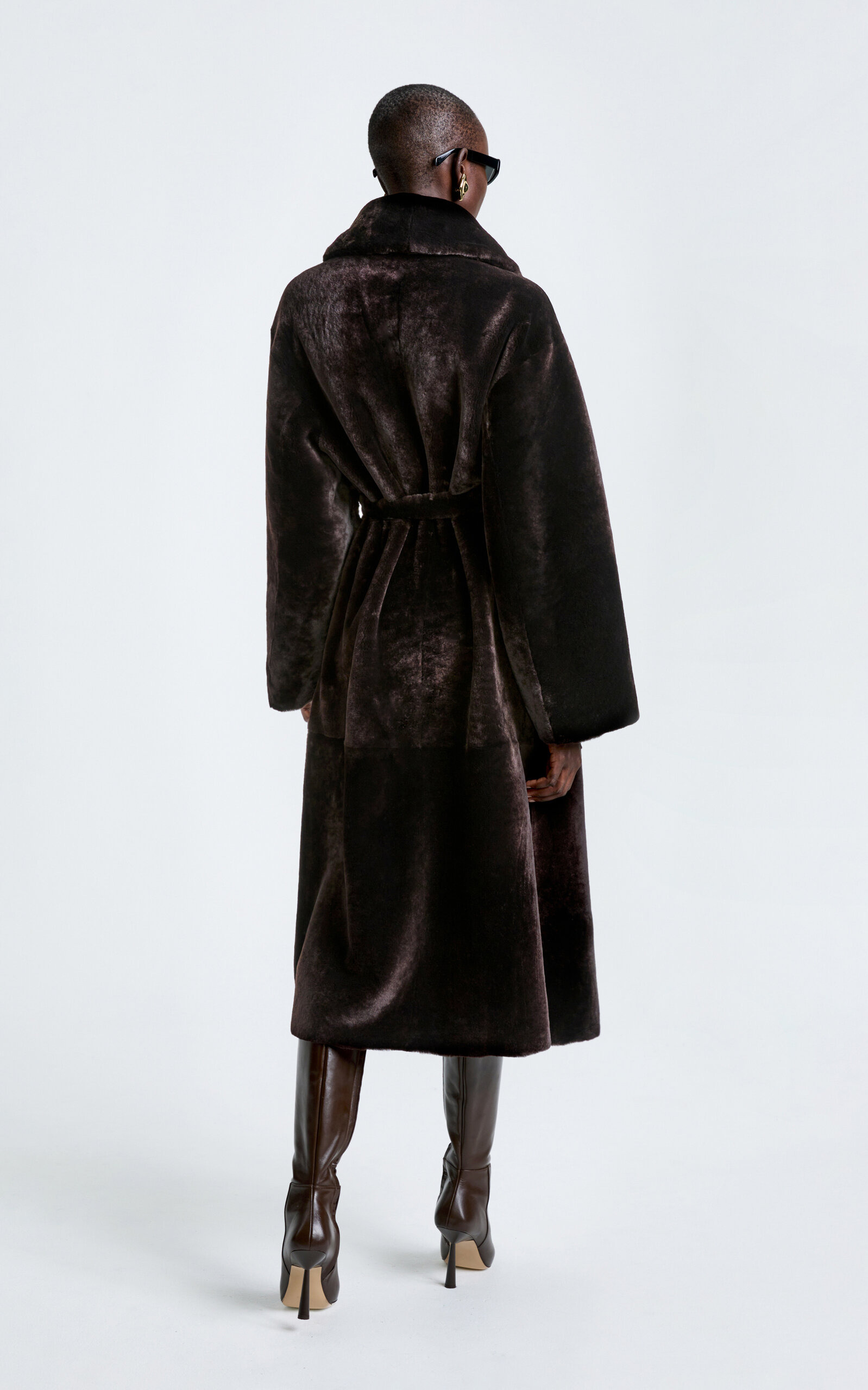 Imani Shearling Coat brown - 2