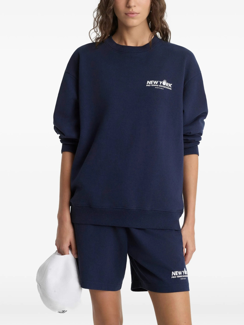 Sporty & Rich Text-print Crew-neck Sweater 5