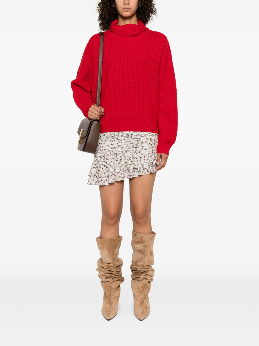 turtleneck ribbed sweater - 2