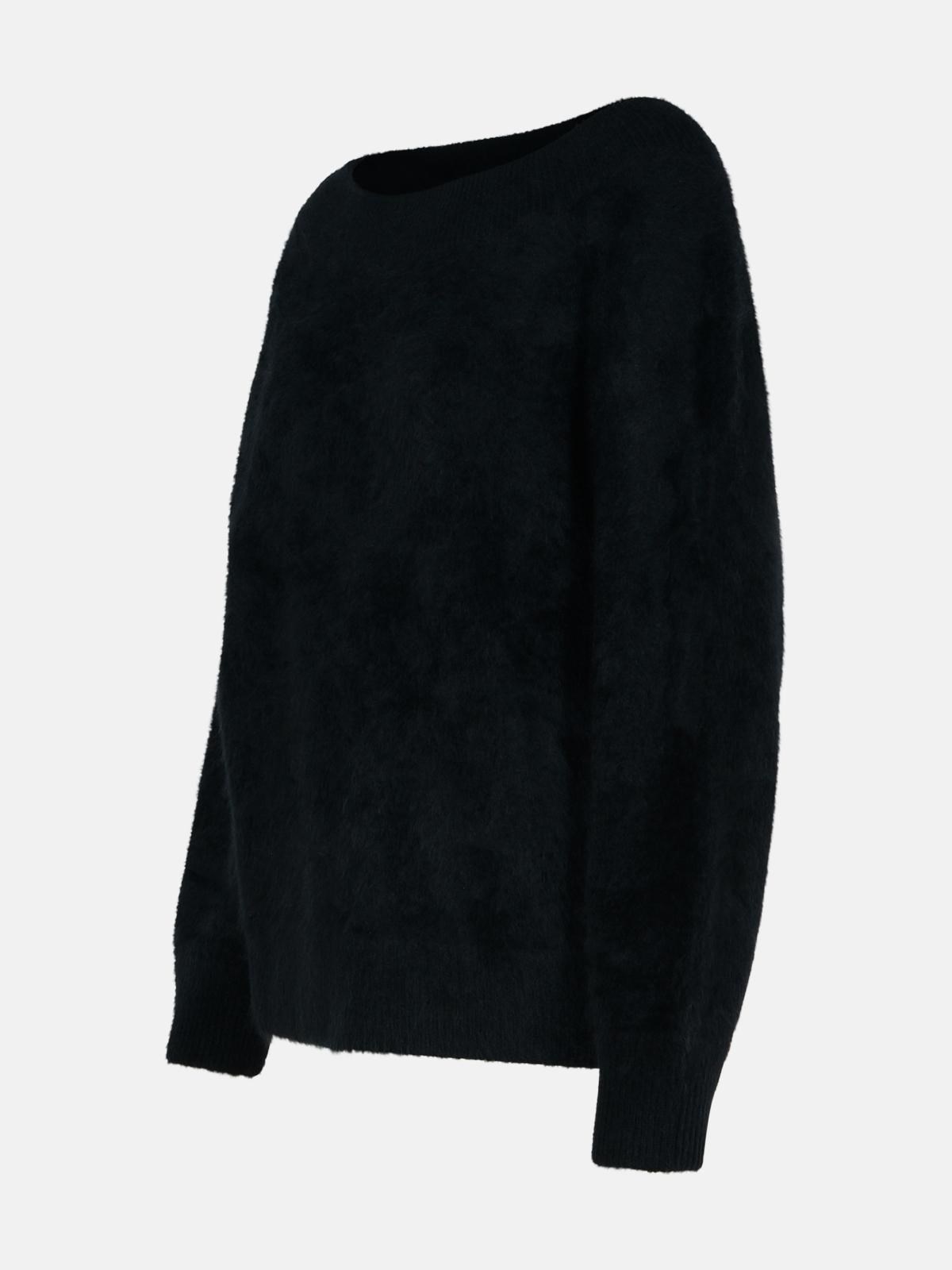 'KAMILA' BLACK CASHMERE SWEATER - 2