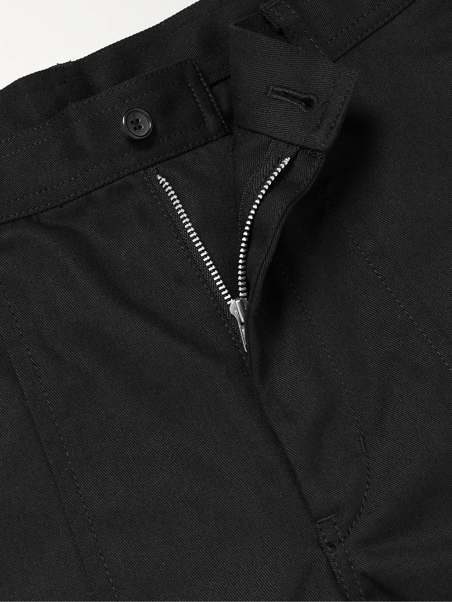 Straight-Leg Mesh-Panelled Cotton-Twill Cargo Trousers - 3
