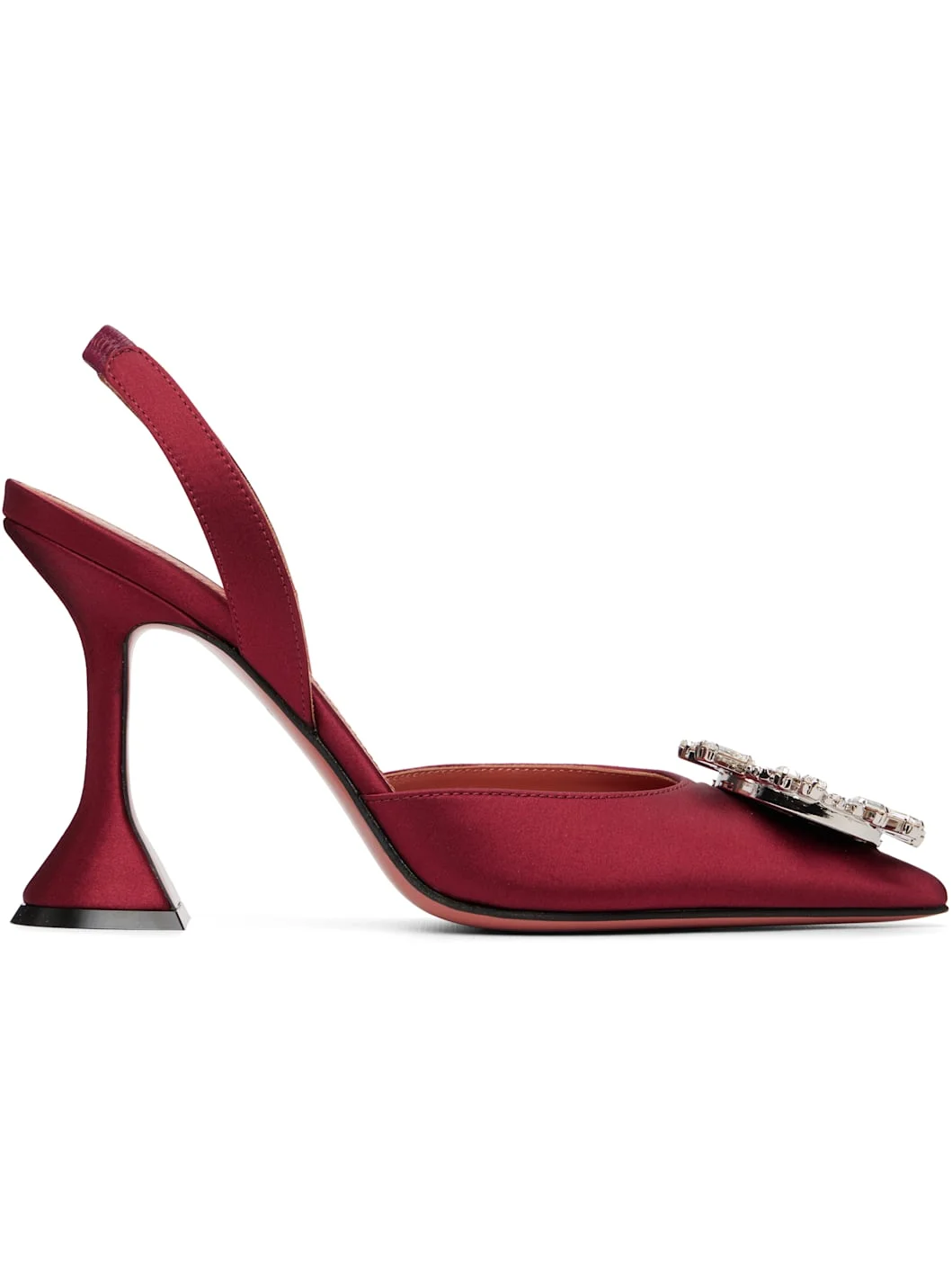SSENSE Exclusive Burgundy Begum 95 Sling Heels - 1