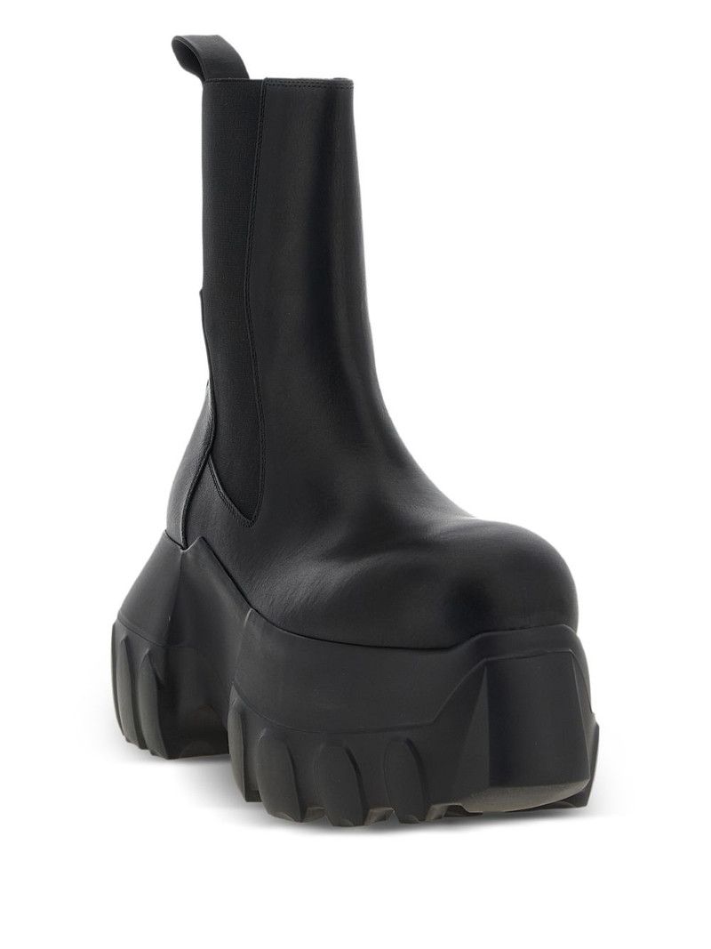 Rick Owens elastic-detail leather ankle boots outlook