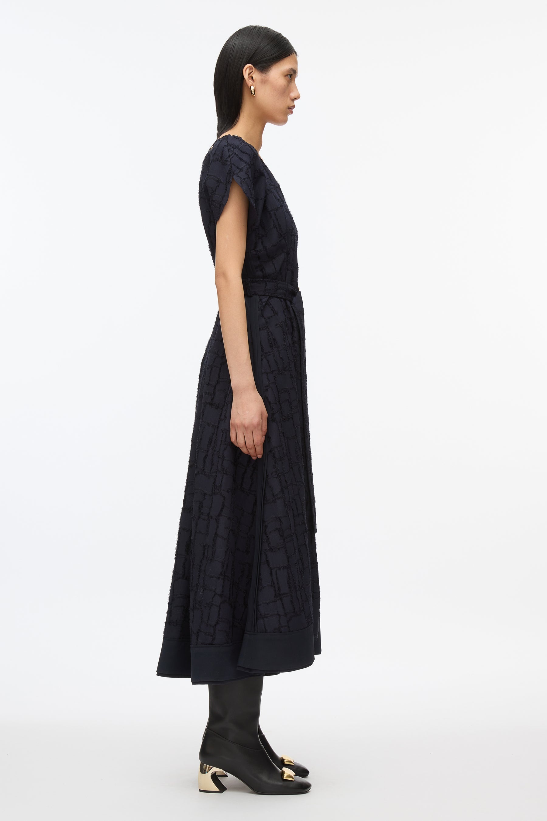 Check Fil Coupe Tulip Dress - 2
