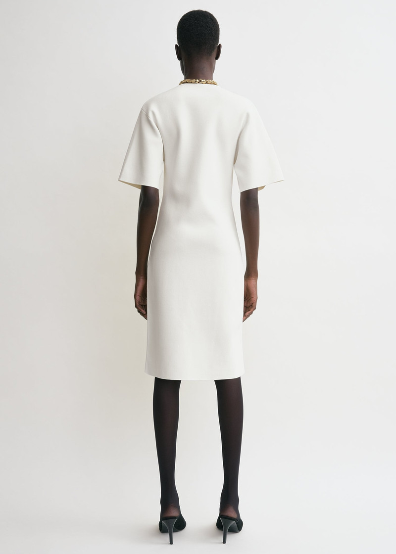 Tee knit dress white 4