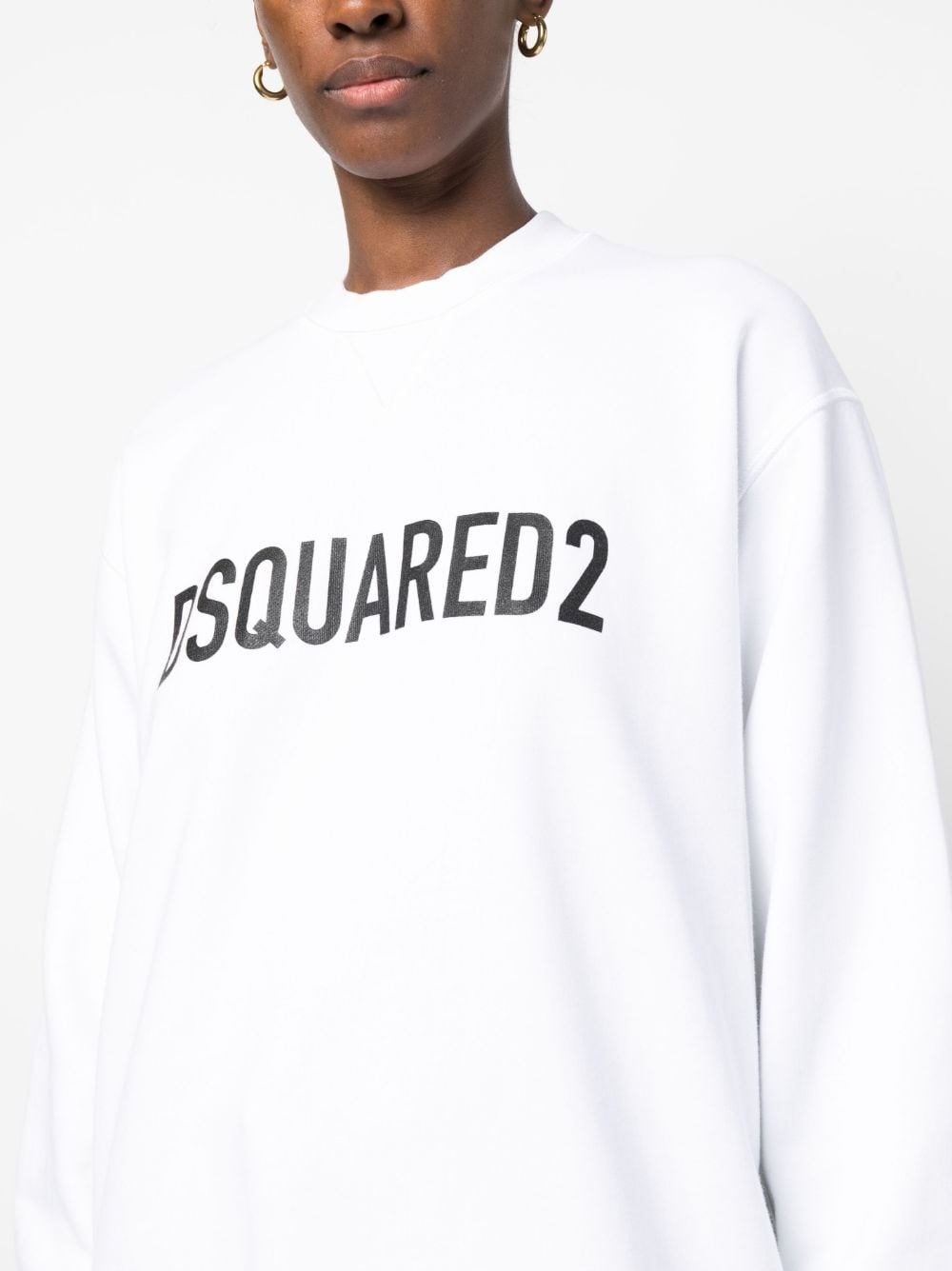 logo-print cotton sweatshirt - 5