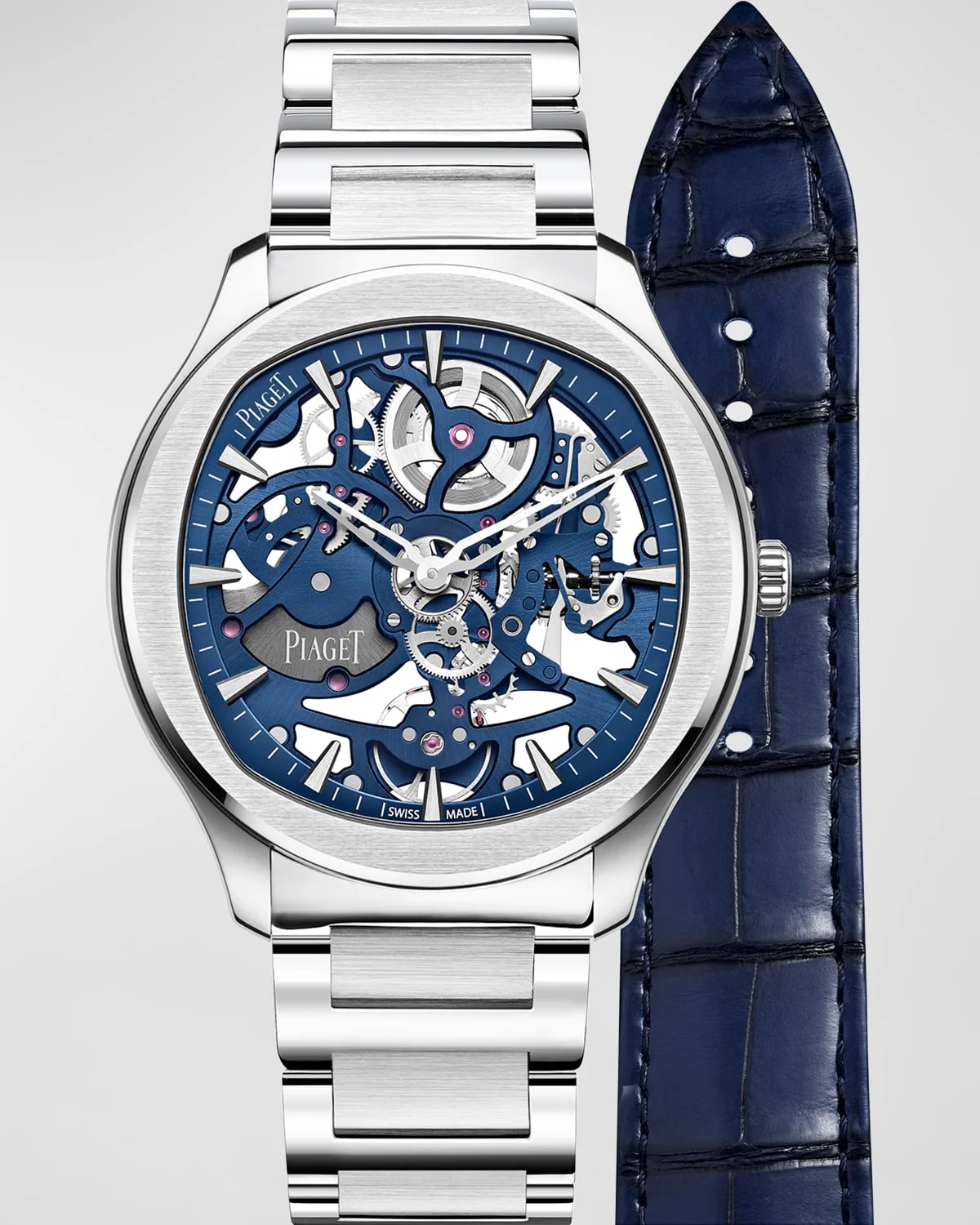 42mm Polo Skeleton Watch, Blue - 1