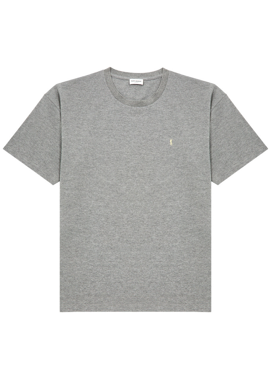 Cassandre logo-embroidered cotton-blend T-shirt - 1