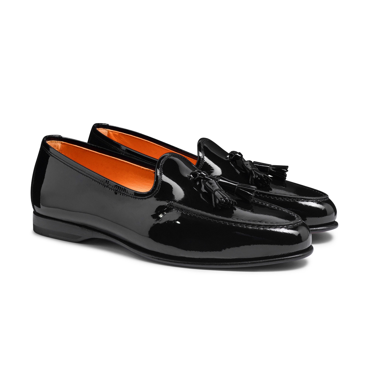 Men’s black patent leather Andrea tassel loafer - 2