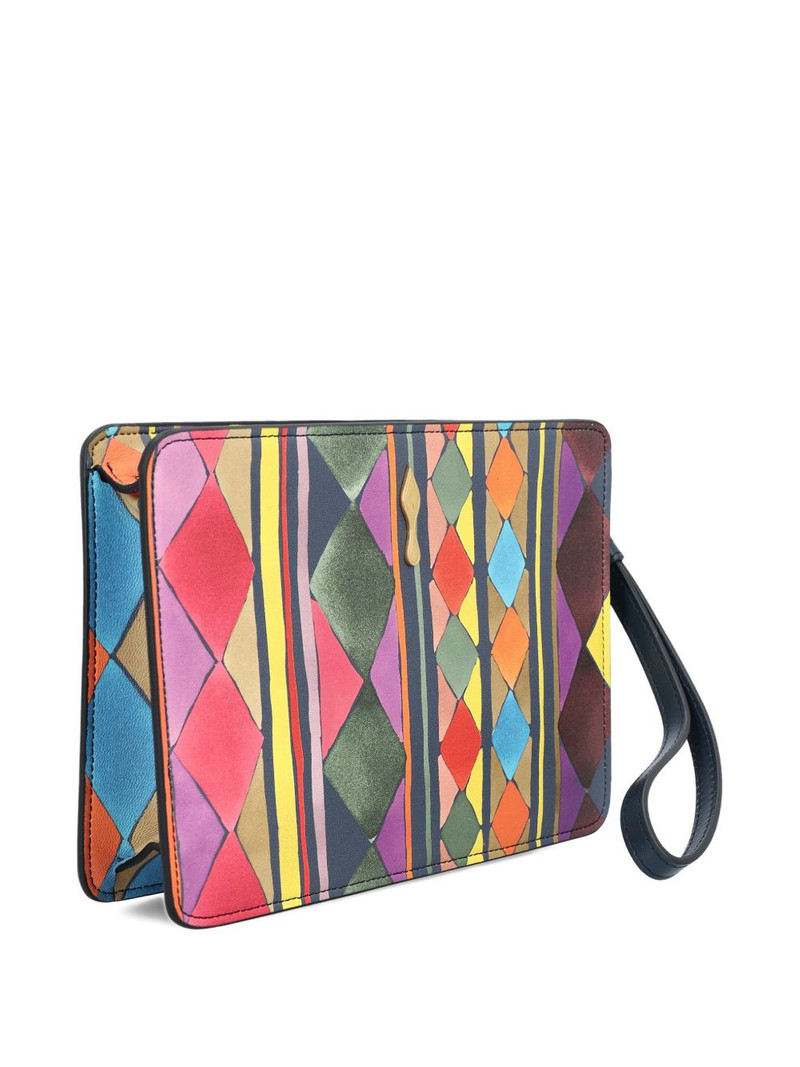 geometric-pattern clutch bag 3