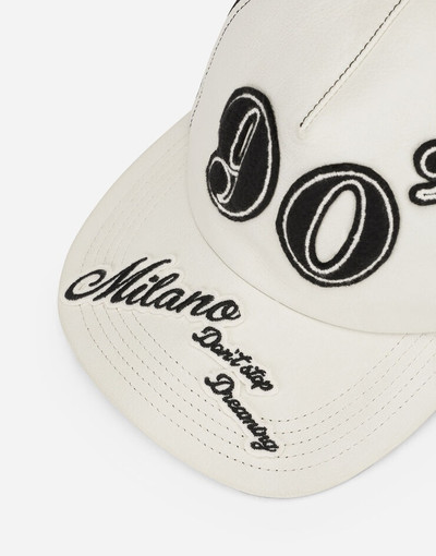 Dolce & Gabbana Baize and leather baseball cap with lettering outlook