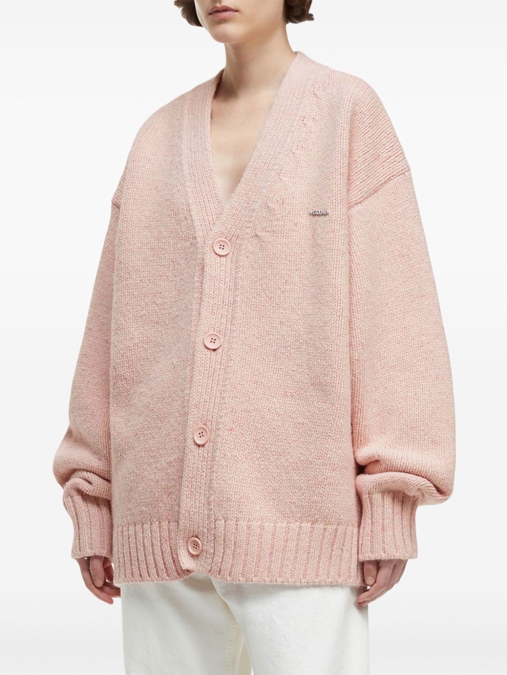 logo-plaque cardigan - 3