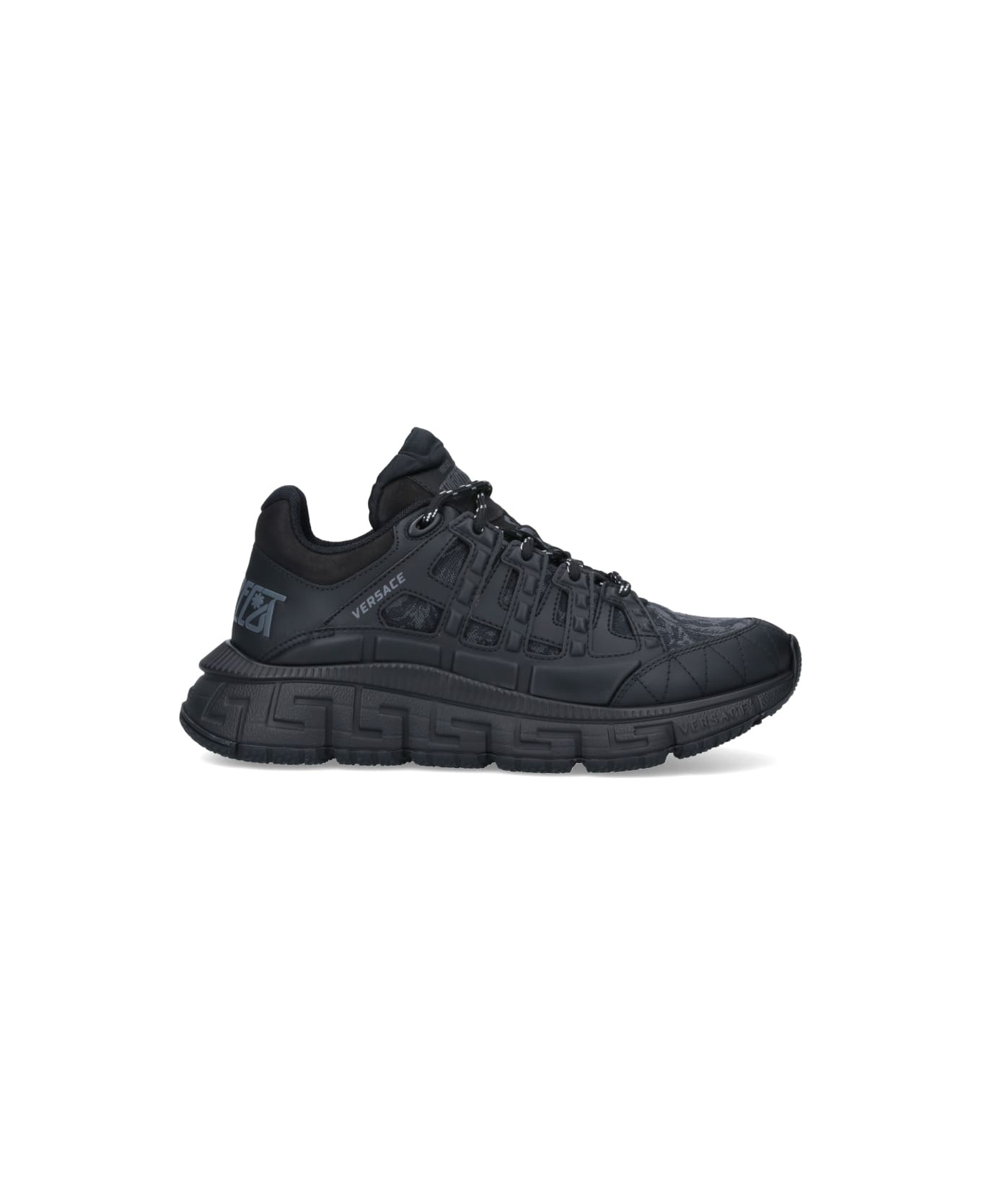 Black Fabric Blend Sneakers - 1