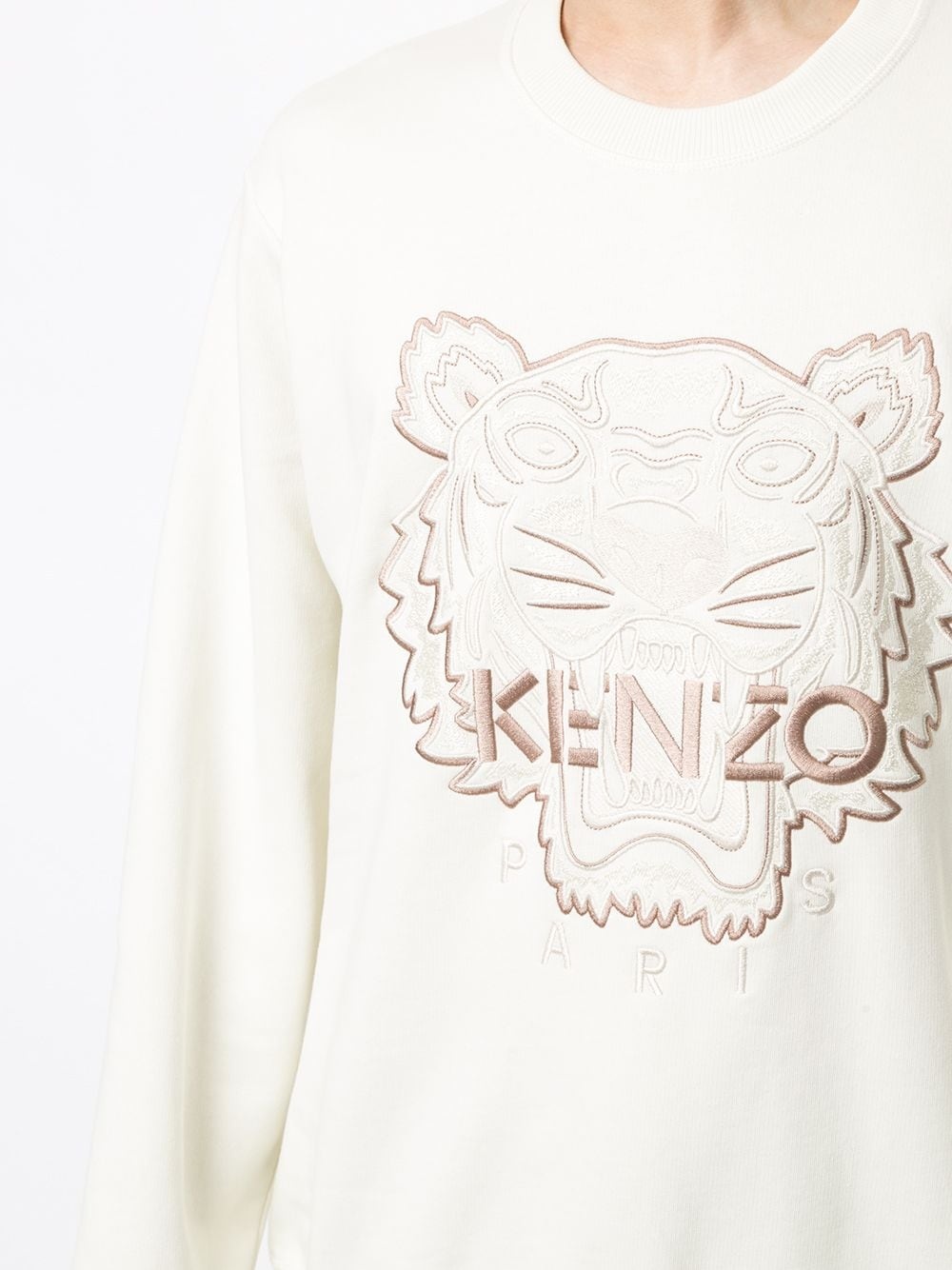 logo embroidered cotton sweatshirt - 5