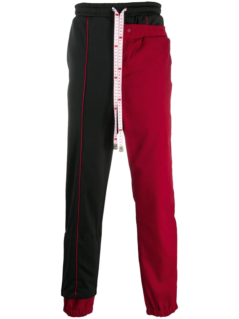 two-tone track pants - 1