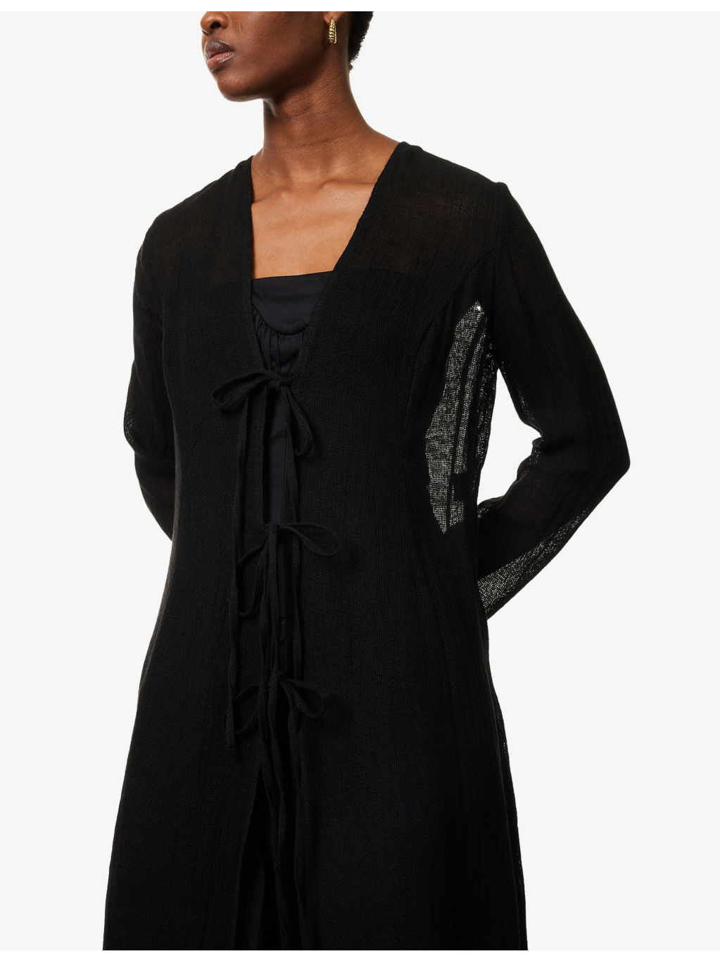 Dahmit Sheer Linen Maxi Dress - 5