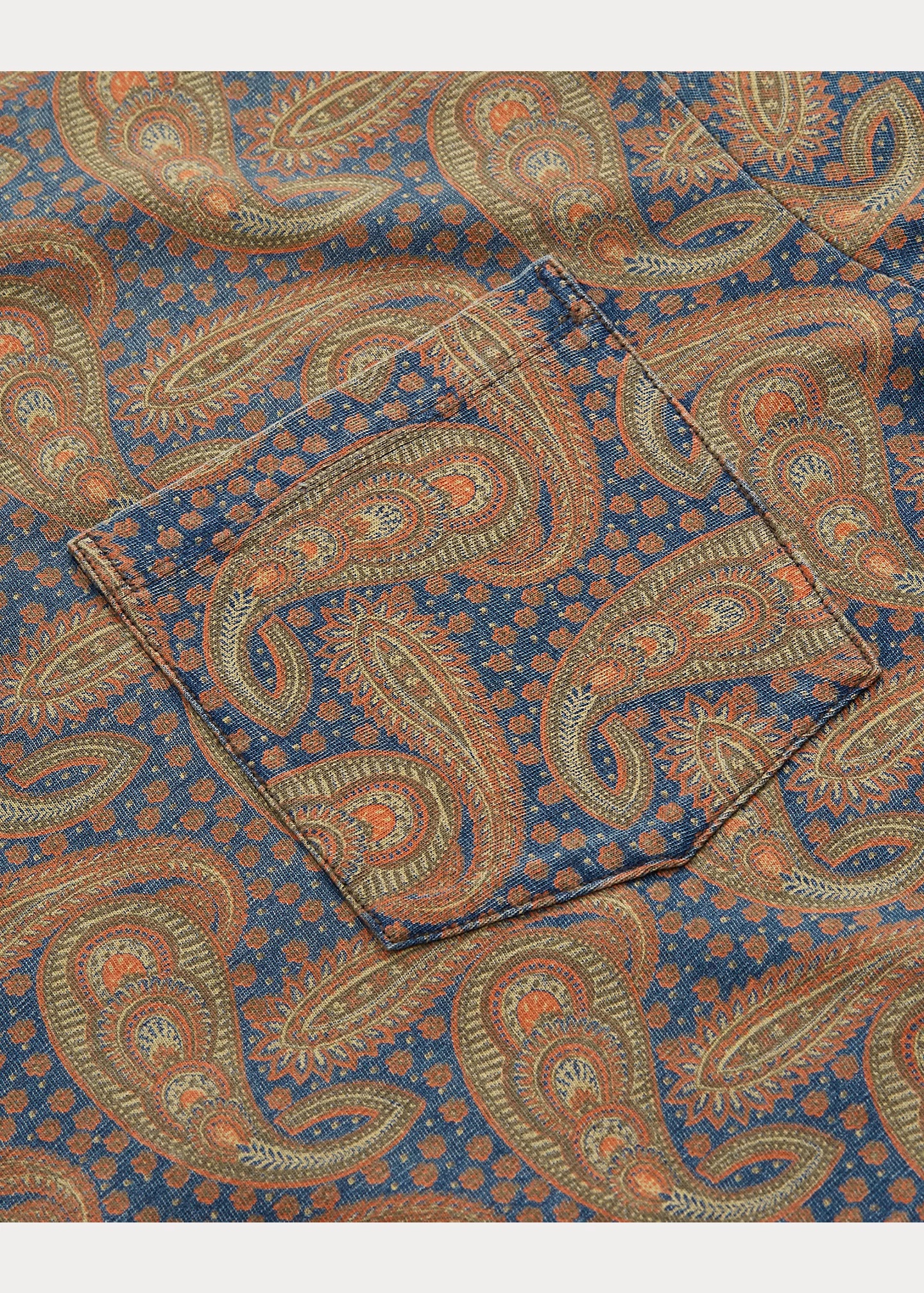 Indigo Paisley Jersey Pocket T-Shirt - 4
