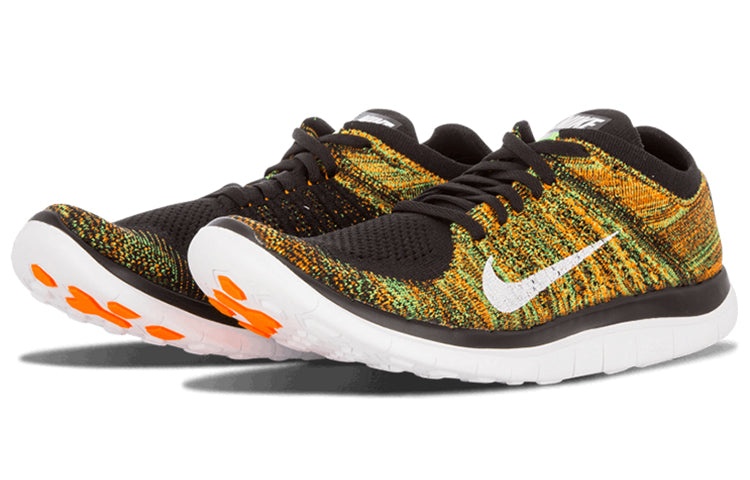 Nike Free 4.0 Flyknit 'Black Green Orange' 631053-006 - 2