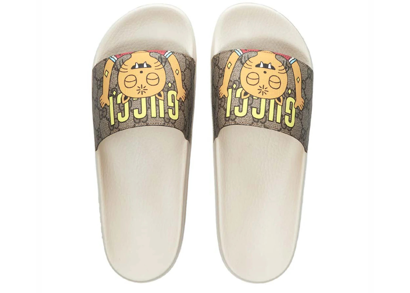 Gucci x Pablo Delcielo Cat GG Supreme Slide Beige - 2