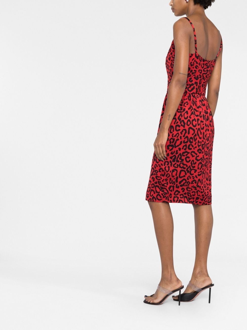 leopard-print midi dress - 4