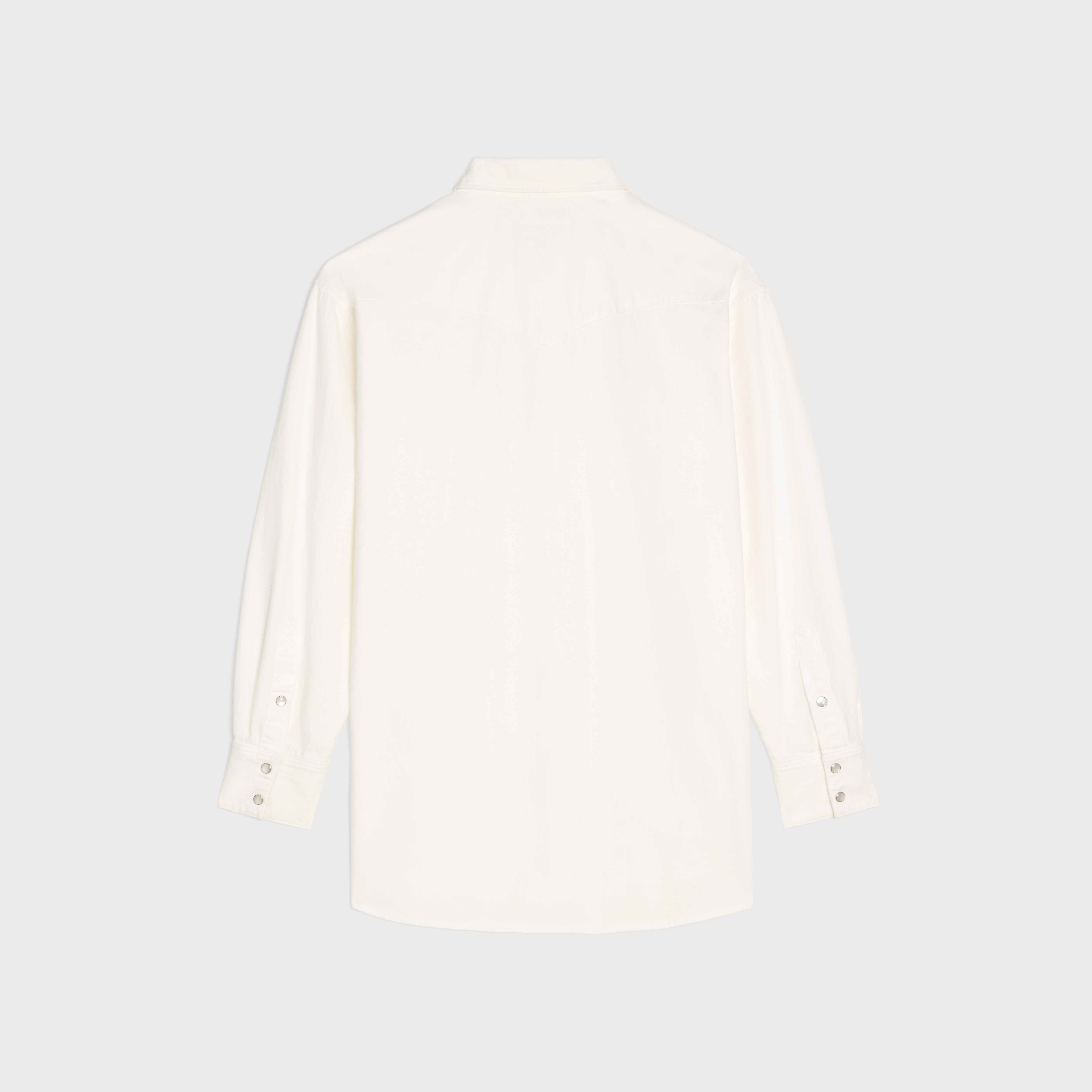 WESTERN SHIRT IN OPTIC WHITE WASH DENIM - 2
