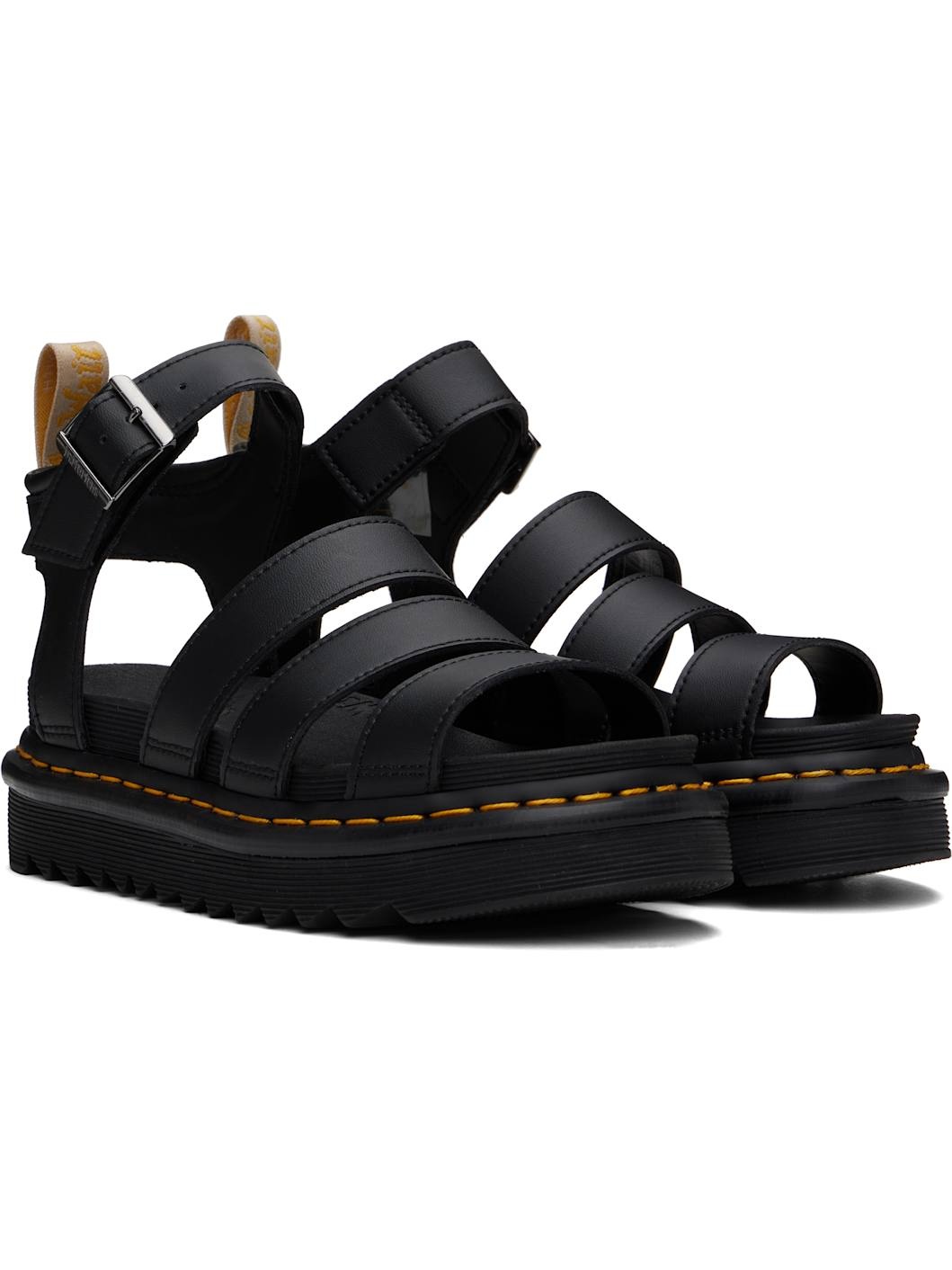 Black Vegan Blaire Gladiator Sandals - 4