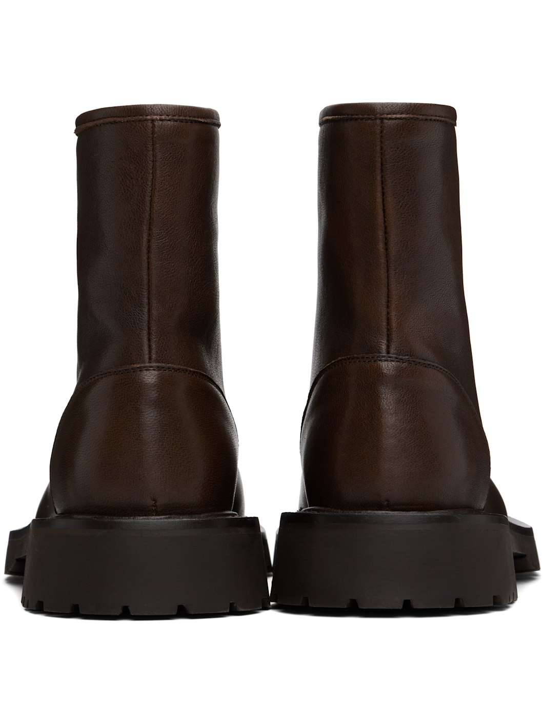 Brown Zipper Boots - 2
