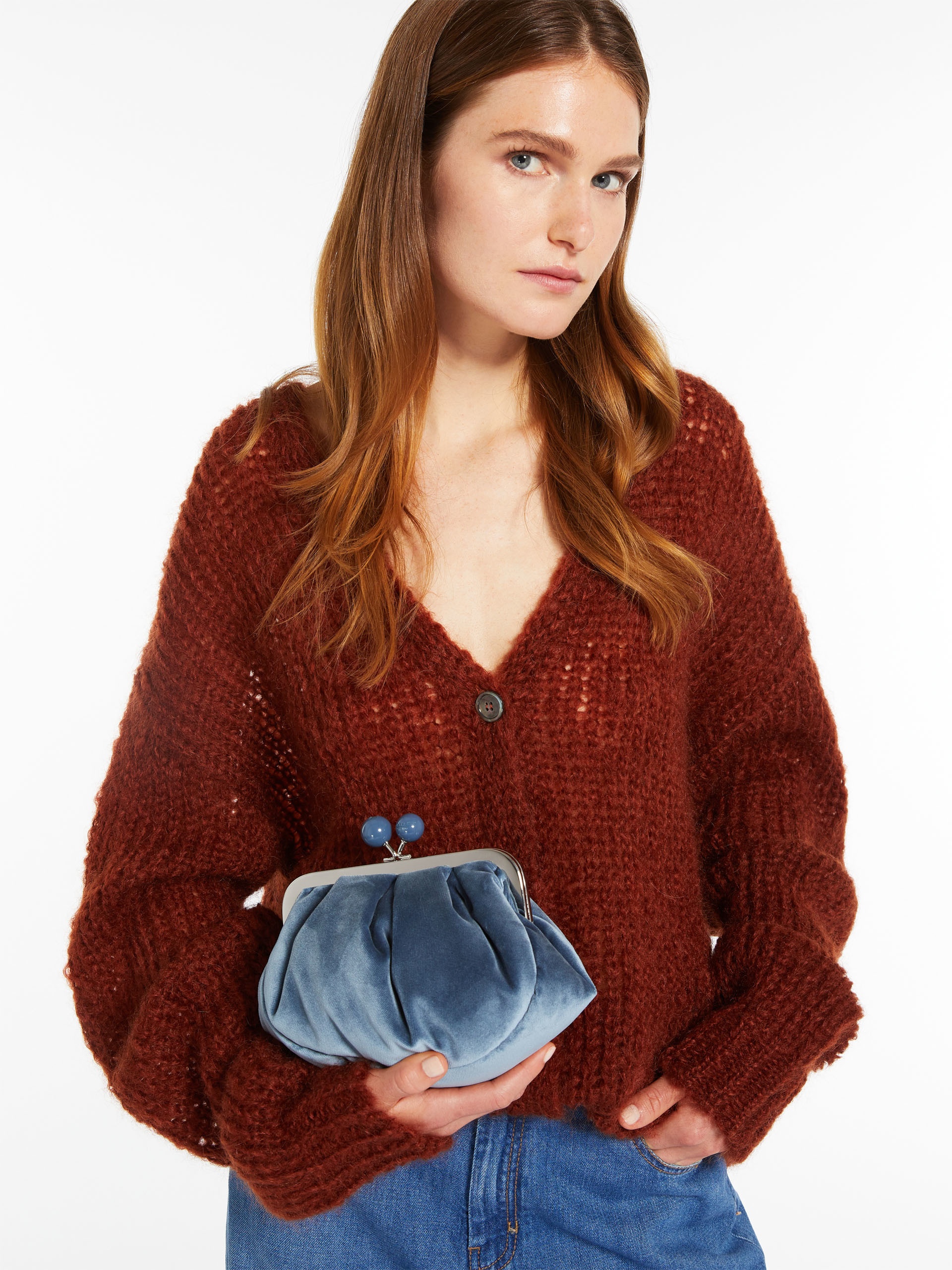 CAVOUR Small velvet Pasticcino Bag - 7