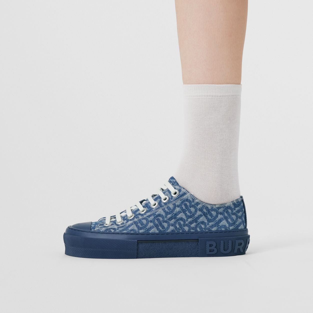 Monogram Denim Sneakers - 3