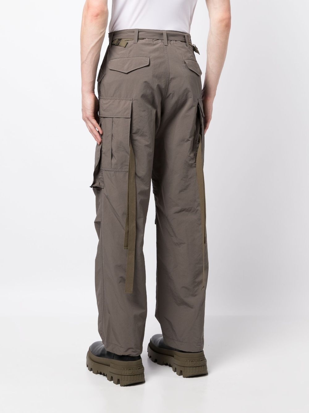 straight-leg taffeta cargo trousers - 4