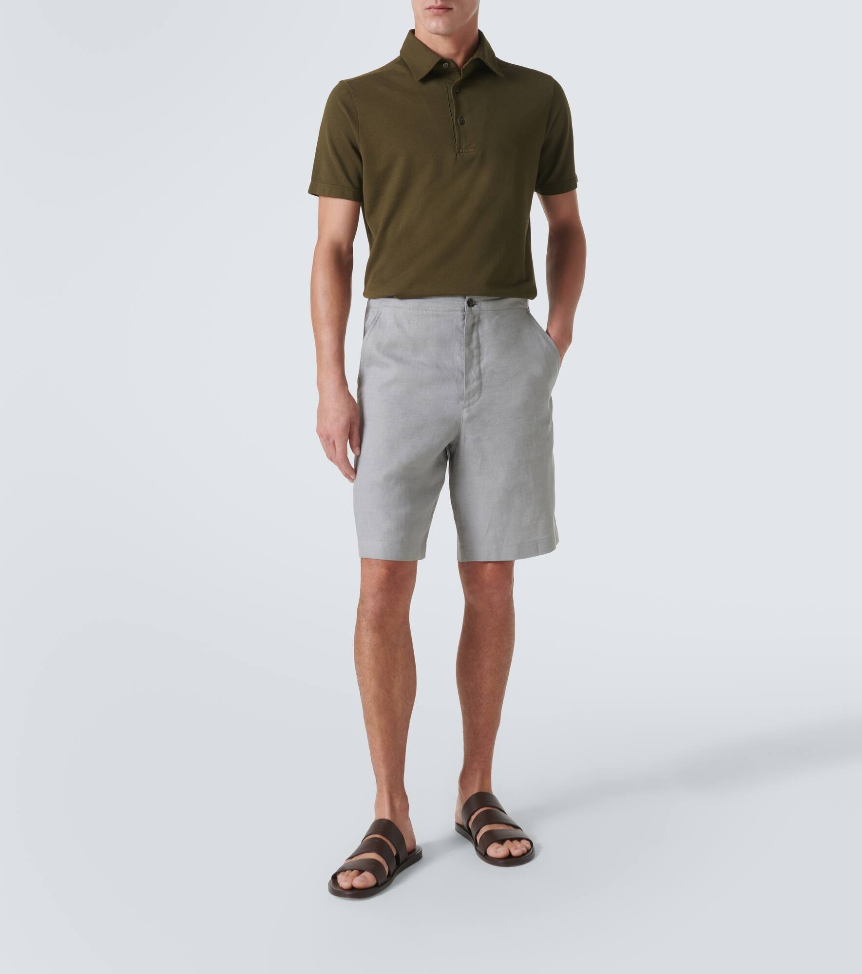 Nolan flax Bermuda shorts - 2