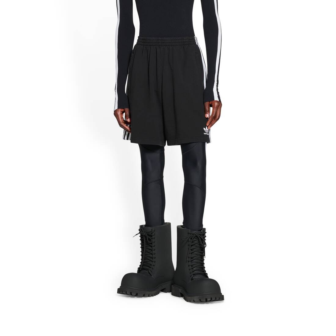 Balenciaga / Adidas Large Shorts in Black - 5