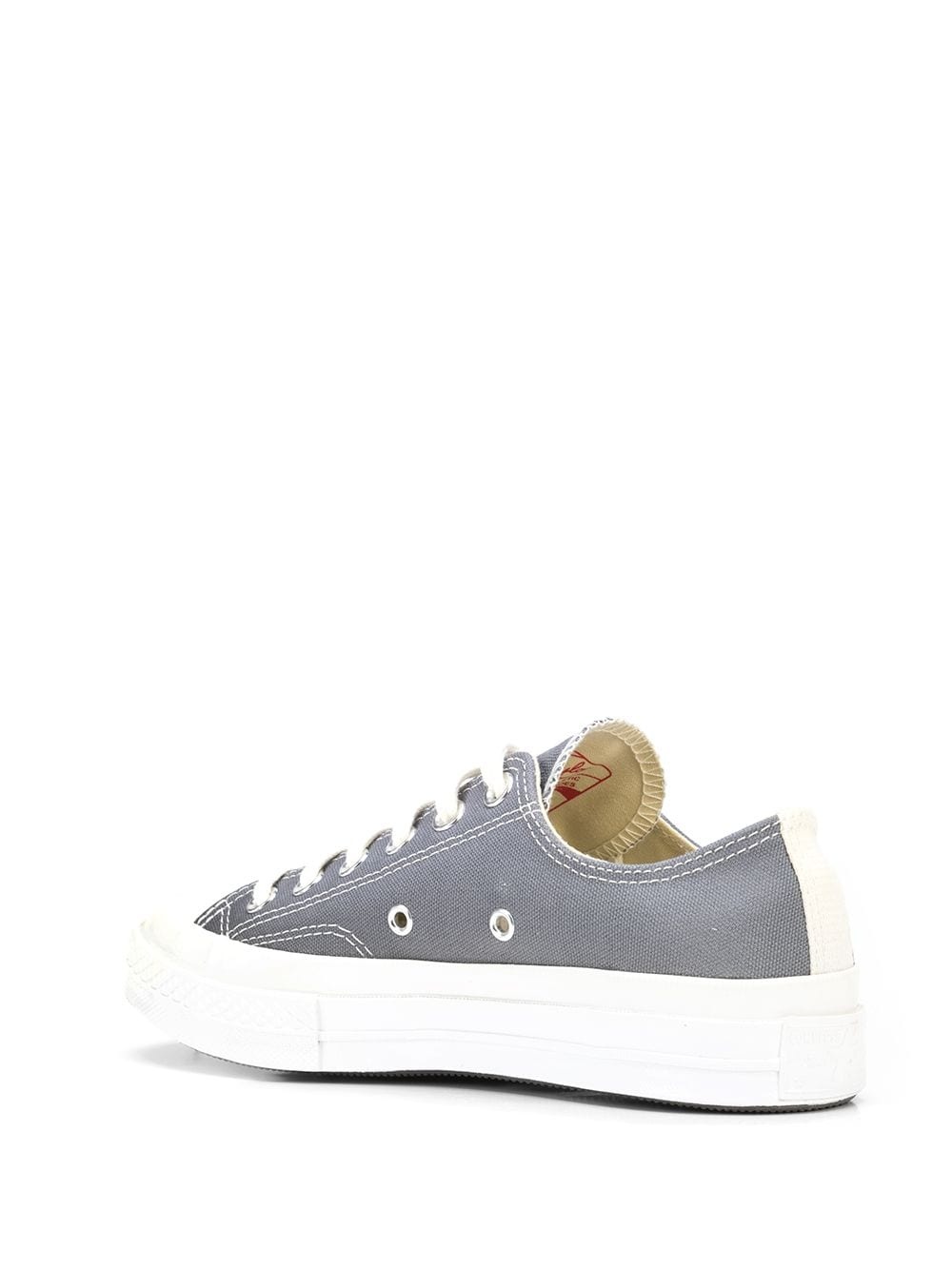 Comme Des Garcons Play Shoes Gray Unisex Heart - 3