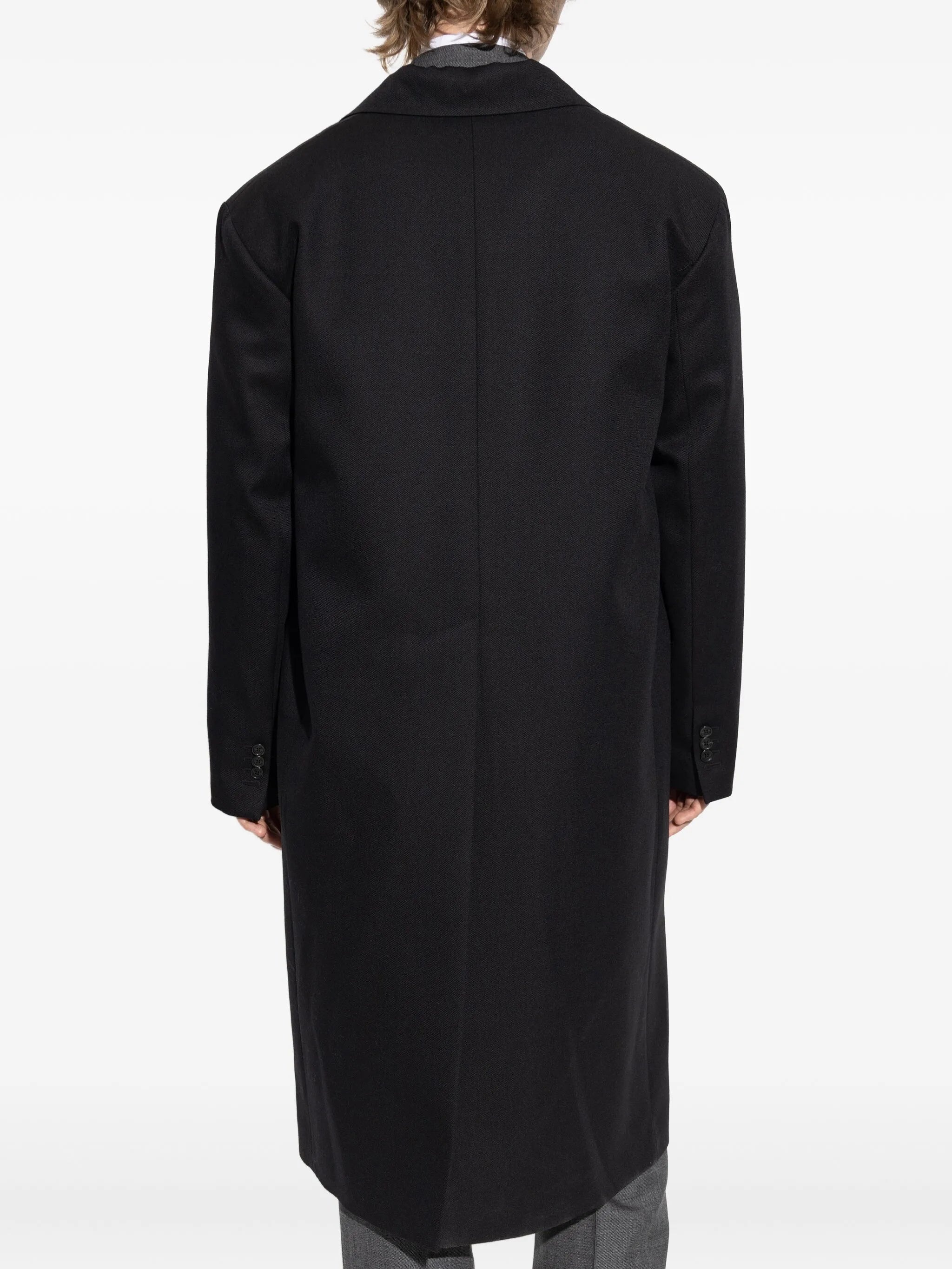 Virgin Wool Double-breasted Coat - 3