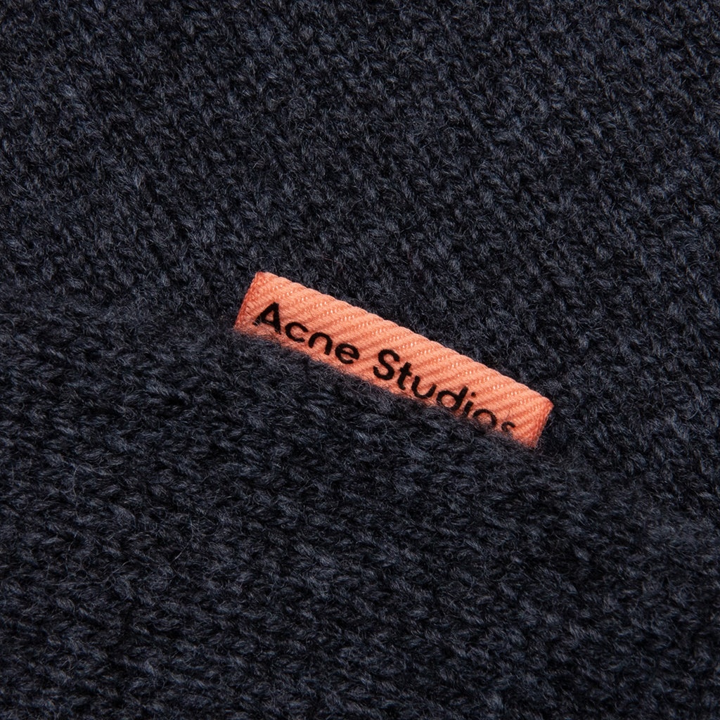 ACNE STUDIOS KNIT HOODIE - ANTHRACITE GREY - 3